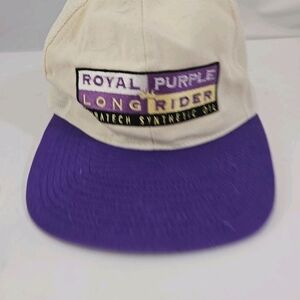 Royal Purple Long Rider Synthetic Oil Trucker Hat Cap Adjustable Vintage Auto